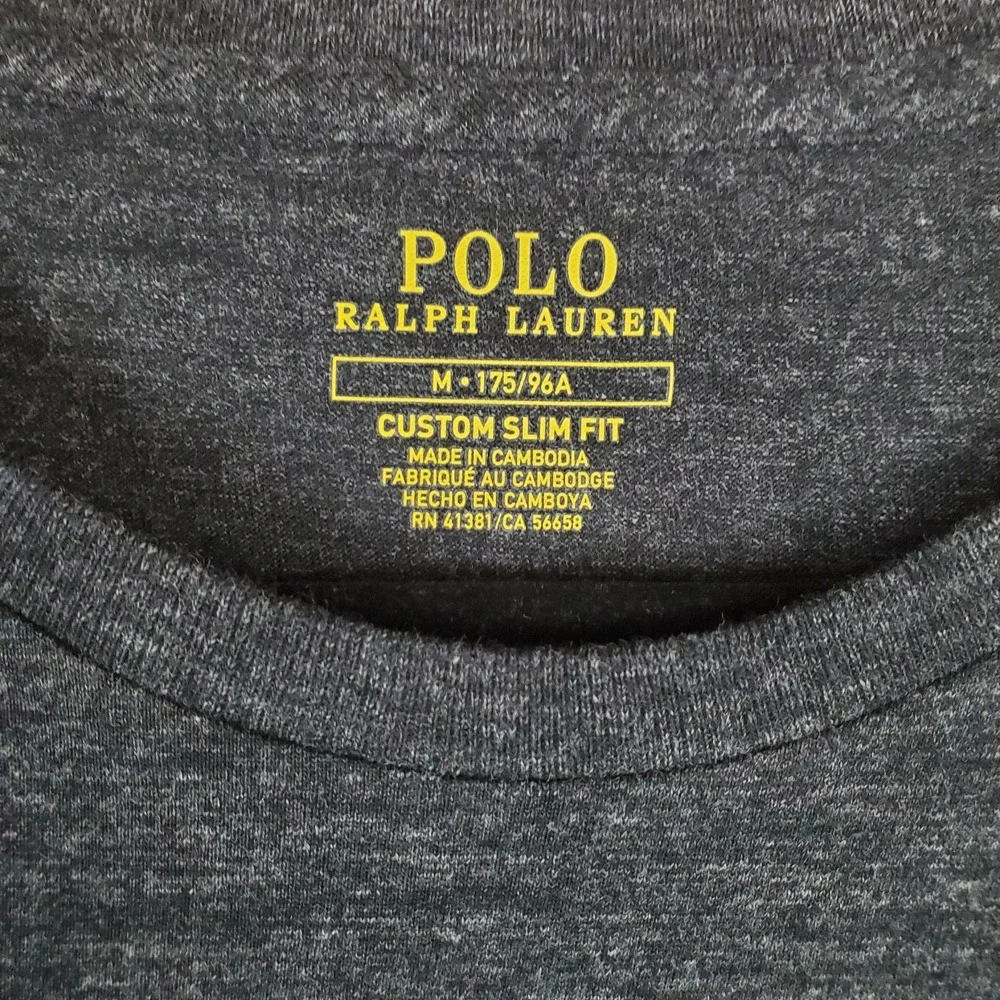 Polo Ralph Lauren T-Shirt Mens Sz M Cotton Long Sleeve Pullover Crew